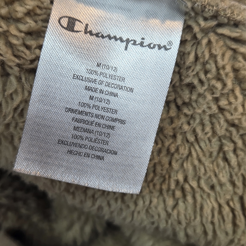 Champion Kids Corduroy High Pile Fleece Hoodie Size 10/12 Med - Picture 10 of 11